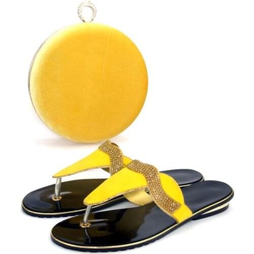 High Quality Match Italian Shoes And Bag Set For Evening Party Africa Peep Toe Slipper Shoes And Bag Set doershow!TBY1-2