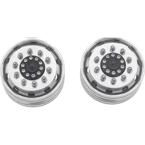 High Quality CNC Metal Wheel Rim Front/ Rear Wheel Hub 1 pair for 1/14 Tamiya Tractor Accessories