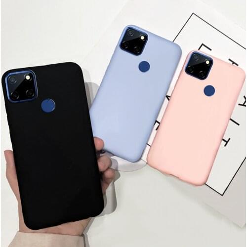 For Oppo Realme C12 Case Skin Slim TPU Soft Cover For Realme Narzo 20 RMX2193 Liquid Silicone Phone Bumper Case Realme C 12 Capa