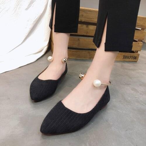 Sell Well Women Shoes Fashion New Flat Shoe Lightweight Breathable Ladies Lazy Loafers Casual Pointed Female Footwear W38-57