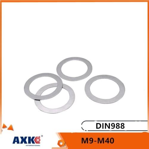 10pcs M9 to M40 DIN988 304 Stainless Steel Ultra Thin Flat Washer Adjusting Ultrathin Shim Plain Gasket Thick 0.1 0.2 0.3 0.5mm