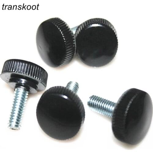 4PCS Manual Screw Bending Black Bakelite Hand Bolts Round Head Fillister Head Plastic Hand Screw Handle Knob m5 Popcorn Screws