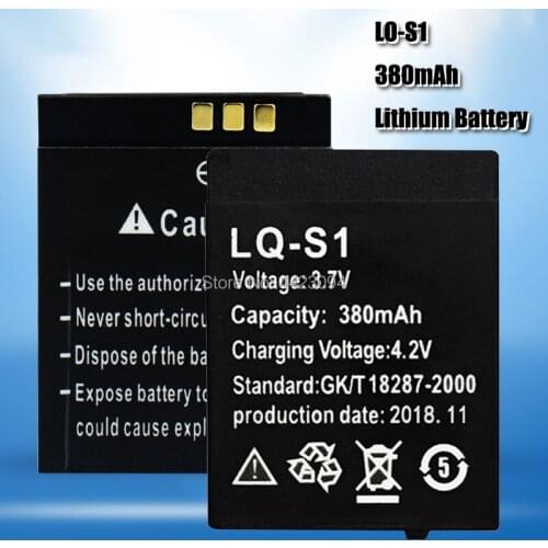 LQ-S1 Smart Watch Battery 3.7V 380mAh Rechargeable Li-ion Polymer Battery For Smart Watch HLX-S1 DZ09 W8 T8 A1 V8 X6 Cells