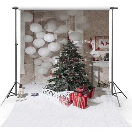Avezano Christmas Backdrops Tree Winter Gift Bell Lantern Fireplace Decor Banners Photography Background Photo Studio Photozone