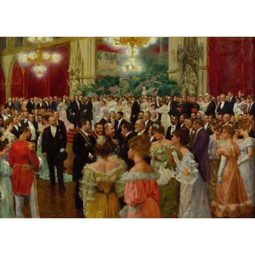 Free shipping classical figure portrait thousands of people gathering canvas prints oil painting on canvas decoration picture