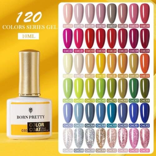 BORN PRETTY 120 Colors Nail Gel Polish 10ml Choice Series Hybrid Varnish Soak Off UV Semi-Permanent Nail Art Gel Manicuring