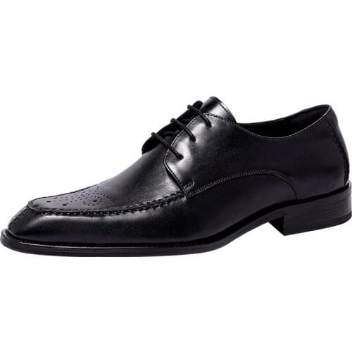 Designer Shoes Men British Retro Autumn Winter Cowhide Men Lace-Up Business Men Shoes High Quality Genuine Leather Shoes Men