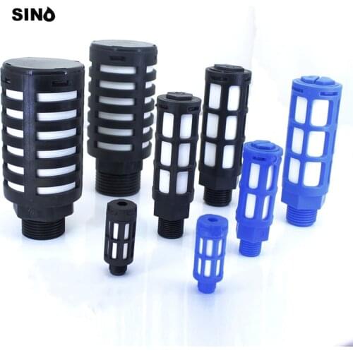 Pneumatic Plastic Silencer Air Quick Exhaust Muffler Absorb Noise Reduce Filter 1/8" 1/4" 3/8" 1/2" Male Thread Black Blue