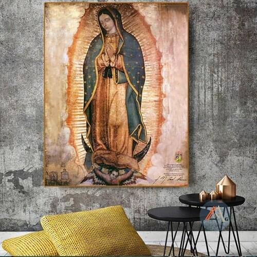 Oil painting of the Virgin Mary of Guadalupe