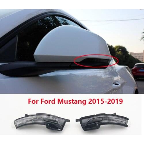 For Ford Mustang 2015 2016 2017 2018 2019 Auto Wing Door Side Mirror Turn Signal Lamp Outside Rear View Mirror Light