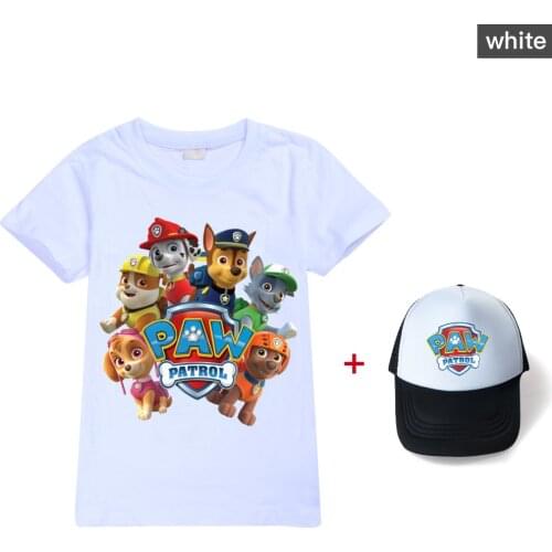 PAW PATROL Cartoon Printed T-Shirt Girls Funny Clothes Boys Costume Children Summer Tops Hot Kids Clothes Baby Tshirts