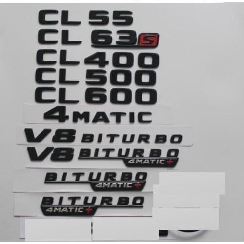 Gloss Black For Mercedes Benz C215 C216 Coupe CL55 CL63 CL65 AMG CL400 CL500 CL600 4MATIC Trunk Rear Star Emblems Badges Emblem