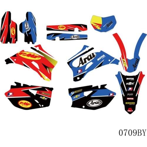 Graphics Decals Stickers Background Custom Number For Yamaha WR250F 2007-2014 WR450F 2007-2011 WR 250F 450F WR250 WR450 F