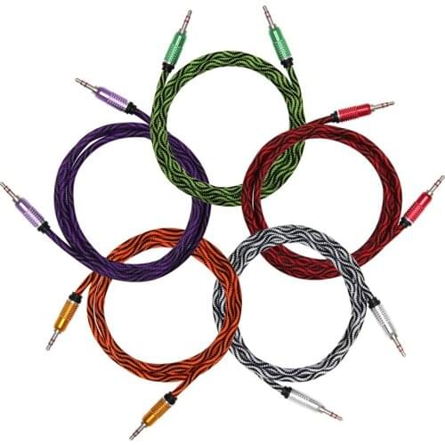 Aux Cable 3.5 mm Male To Male Jack Car Audio Cable Line Cord for Huawei P20 Lite Headphones Speaker MP3 AUX Cord Cable 300pcs