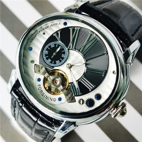 FORSINING 2021 Classic Automatic Mechanical Men Wristwatch Military Army Sport Male Clock Top Brand Luxury Skeleton Man Watch