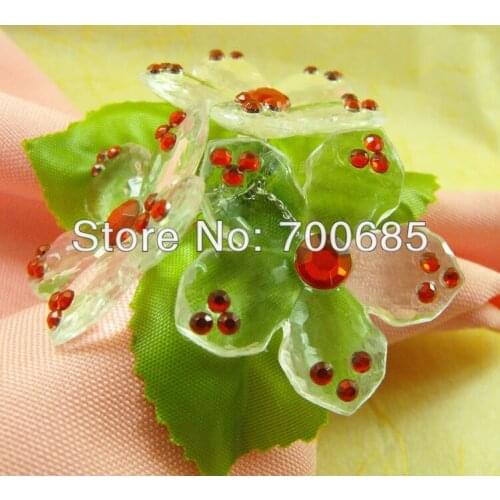 Clear crystal decoration napkin ring for wedding, pearl napkin holder
