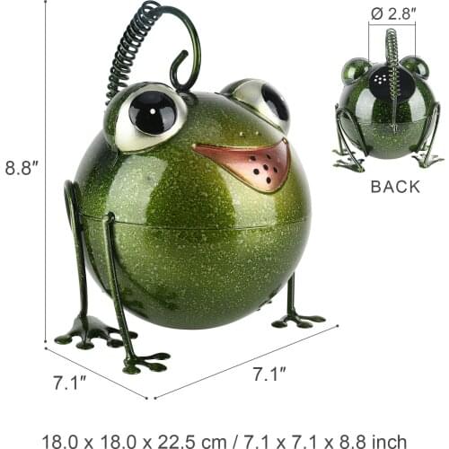 Metal Craft Artwork Frog Watering Can Flower Plant Watering Kettle Pot