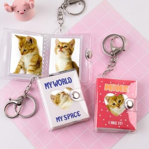 20 Pockets Mini Photos Album with Keychain Instant Picture Storage Book Kids Family Wedding Memory Home Decoration