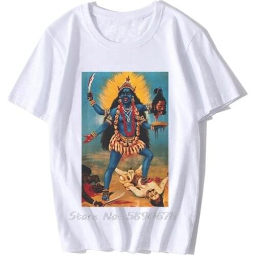 Kali - Hindu T Shirt Kali Krishna Hindu India Buddha God Gold Mythology Religion Tshirt Men Cotton Tees Tops Harajuku