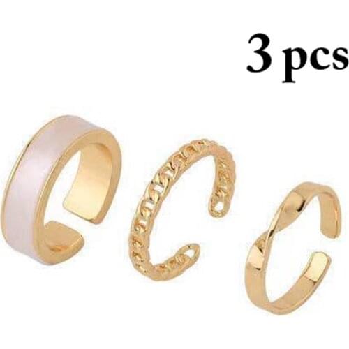 Punk Metal Geometry Circular Punk Rings Set Opening Index Finger Accessories Buckle Joint Tail Ring for Women Jewelry Gifts