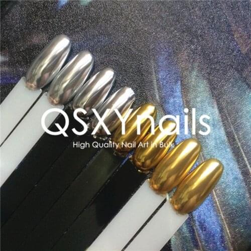 WHOLESALE 50g Top Foil Pigment GOLD / SILVER Chrome Mirror Powder Nail Glitter Dust Smooth Rubbing for Nail Art Gel Nail Polish