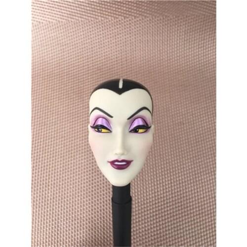 Midnight Masquerade Maleficent Doll Blad Rapunzel Heads Rooted Hair Snow Princess Elsa DIY Parts Brown White Skintone
