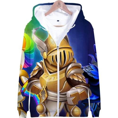 Knight Squad 2 3D print autumn and winter Holiday passionate style Men/Women casual Youthful Streetwear Gothic Style Zip hooded