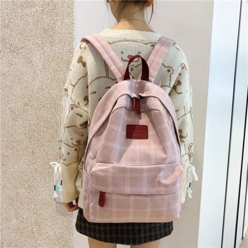 Book Packbags for Teenage Travel Shoulder Bag Rucksack Fashion Girl College School Bag Casual New Simple Women Backpack Striped