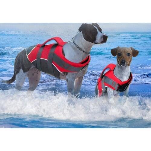 Good Quality Float Dog Life Jacket Pet Summer Swimming Clothes Big Dog Bathing Suit Reflective Pet Harness Dog Life Jackets