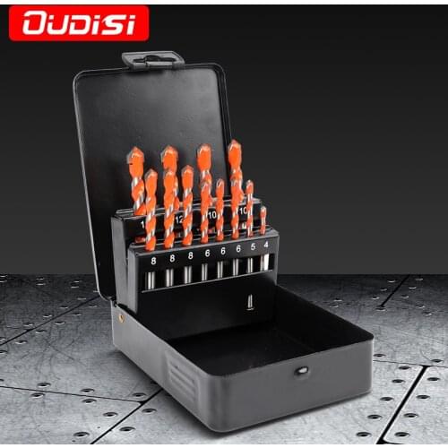 12pcs High Hardness Multi-functional Glass Drill Bit Metal Stainless Steel Cement Wall Electric hand drill Alloy Steel Drill Bit