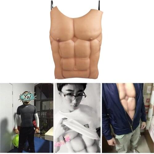 Funny Decoration Fake Muscle Men Belly Chest Skin Eva Foam Fake Chest Fake Belly For Masquerade Party Dress Decoration #1