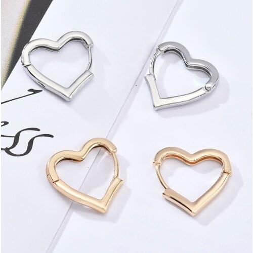 Metal Love Earrings Korean Charm Women Earrings Exquisite Elegant Jewelry Accessories Valentine Anniversary Gift For Girlfriend