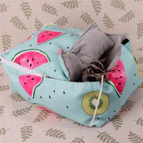 Hamster Winter Warm Bed Habitat Sugar Glider Squirrel Hanging Cave Sleeping Bed House Snuggle Nest Toy for Small Animal Mice Rat