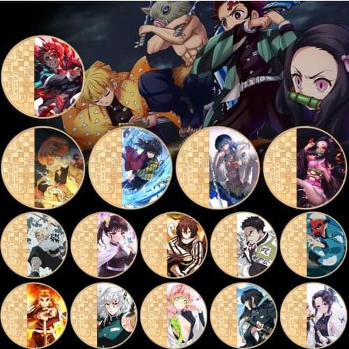 1 Pcs New Anime Demon Slayer Kimetsu No Yaiba Cosplay Commemorative Coins Figure Kamado Nezuko Coin Fans Collection Gifts Toys