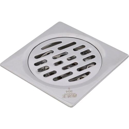 Stainless Steel Tile Insert Square Floor Waste Grates Bathroom Shower Drain Floor Drain Waste Drain Strainer Cover Water Filter