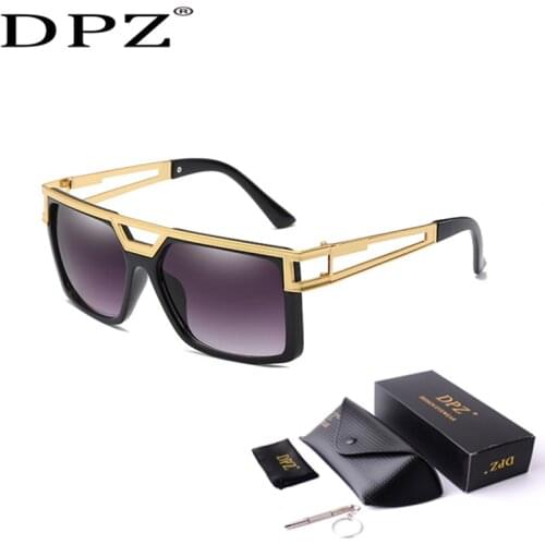 2019 DPZ Brand Design Square Sunglasses Vintage Gradient Men Sun Glasses Men Women lunettes lentes de sol hombre