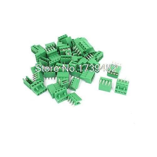 26 Sets 5.08mm Pitch Right Angle 4pin PCB Pluggable Terminal Block Connectors