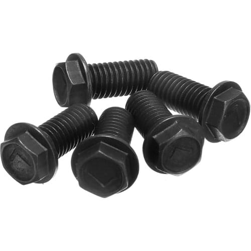 5pcs Left Hand Saw Blade Reversible Screw Hex Head Flange Black Metal Saw Blade Bolt M8 x 18mm Bolt Sets Tool Parts