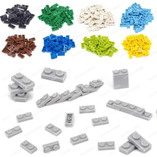 Plate 1x2 Building Block Creator Accessories Moc Military WW2 Technology Weapons Figures Assemble Model Child Christmas Gift Toy