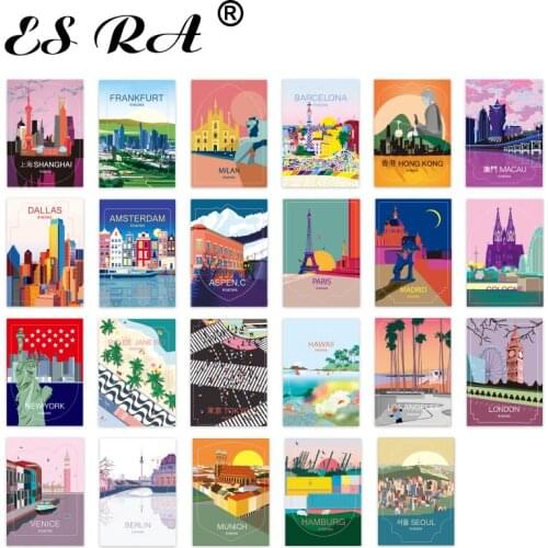 Big Luggage Stickers Cities funny Travel Stickers Stationary Decals Laptop Decorate Waterproof PVC for Computer Fridge Pitcher