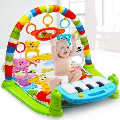 Baby Music Rack Play Mat With Piano Keyboard Educational Rack Toys Infant Fitness Crawling Mat Gift For Kids Gym