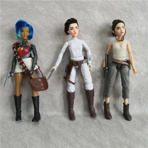 1/6 scale action figure girl with gift weapon boot gun bag accessory Rey Leia solider military BJD doll toy