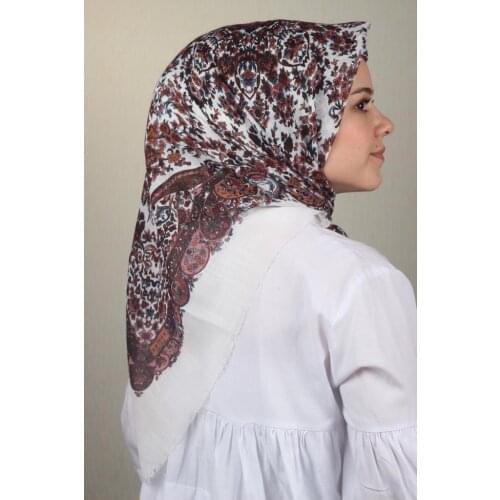 ERİPEK PATTERNED LINEN FLAMLI SCARF-DESEN-19-RENK-14