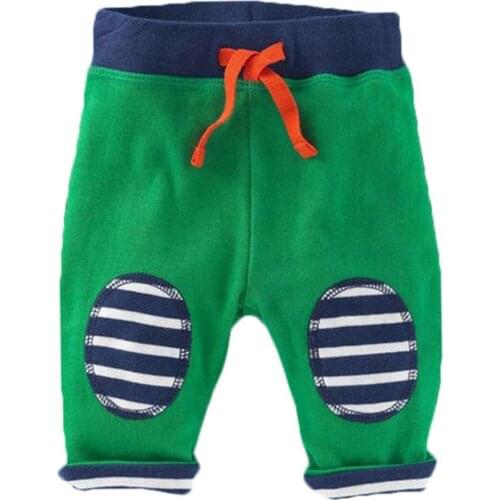 Jumping Meters Green Printed Boys Cotton Pants Children Trousers 2018 Autumn Winter Baby Clothes Sweaterpants Kids Leggings