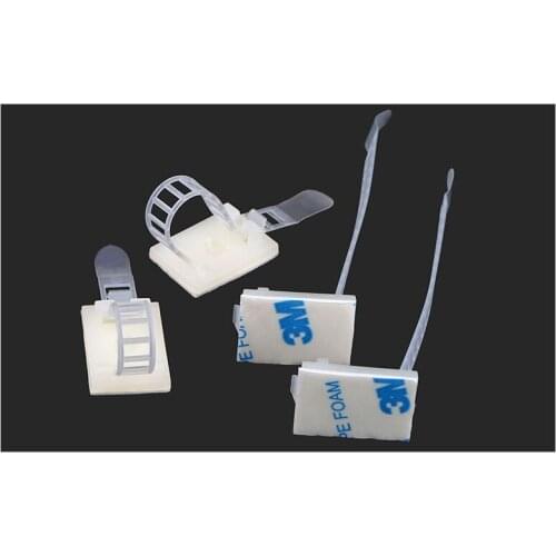 3M Adhesive Fixing Seat Cable Binding Wire Distribution Self-adhesive Fixing Seat Wire Cable Binding Belt Fixing Seat CL 10Pcs