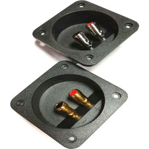 Round Cup Subwoofer Plug Auto Stereo Speaker Box Terminal Connector Panel Push-type Junction Box Terminal Speaker Accessories