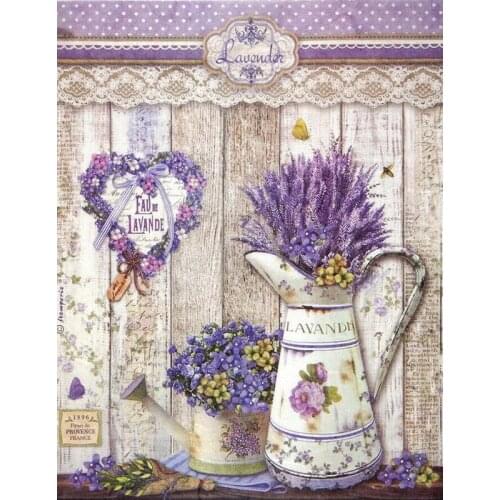 SenyuArt 5D DIY Diamond Painting Full Square Round Rhinestone Embroidery Cross Stitch Picture Purple Flower Mosaic Home Decor 3d