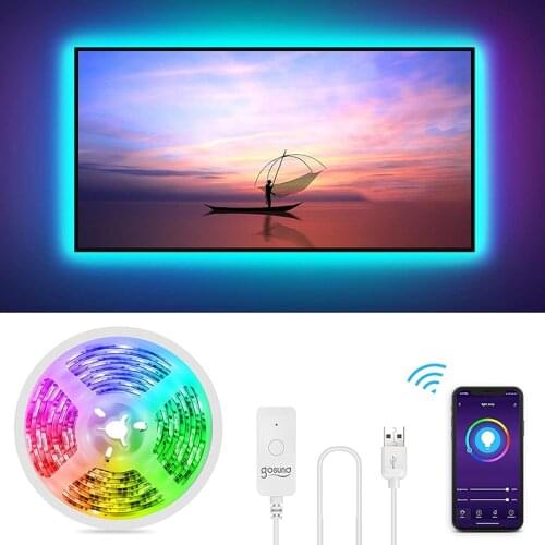 Nite Bird 5050RGB USB LED Strip 2.8m LED TV Backlight 40-60 Inch Light WiFi Smart LED Band Smart Life APP Work With Alexa Google