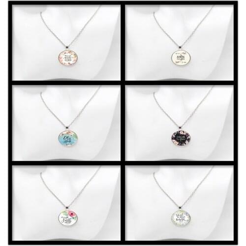 New Bless This Home Bible Verse Quotes Glass Dome Silver Plated Charms Hand Craft Glass Dome Pendants Jewelry Gifts