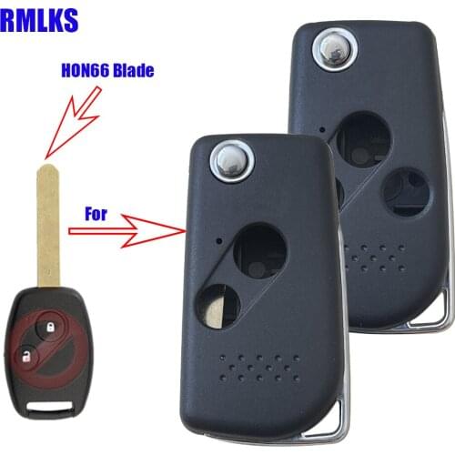 New Modified Flip Remote Car Key shell Fob Case For Civic CRV Jazz HRV Accord Pilot Insight Civic Odyssey Remote Folding Car Key